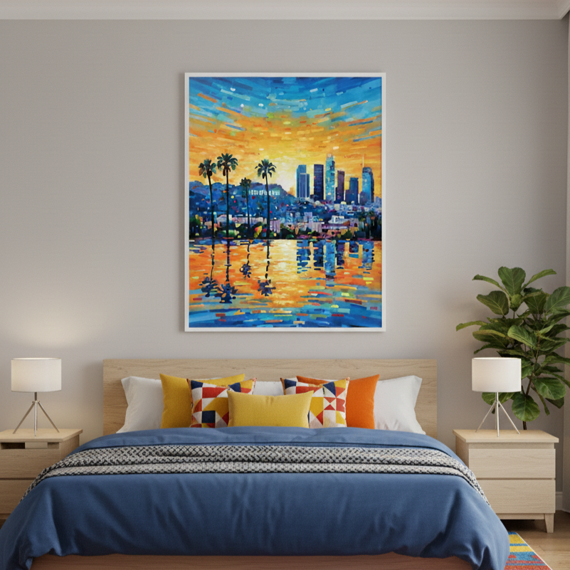Hollywood Sunset, LA Skyline Vista Wall Art