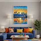 Hollywood Sunset, LA Skyline Vista Wall Art