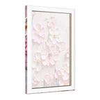 Soft Pink Garden Textured Canvas Wall Art #004