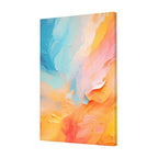 Sunrise Harmony Abstract Color Framed Canvas Art #001